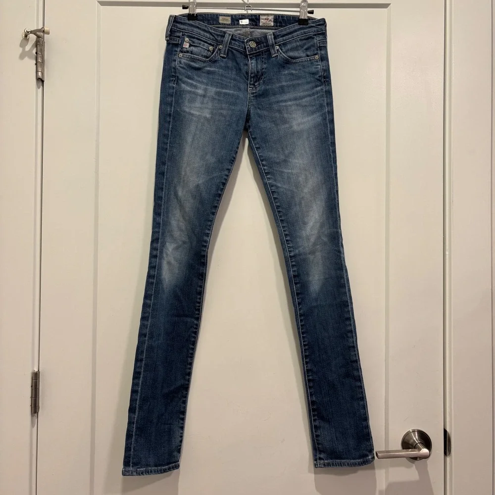 AG Adriano Goldschmied Aubrey Skinny Straight Jeans Blue 25R PVC1473-10Y-DBA